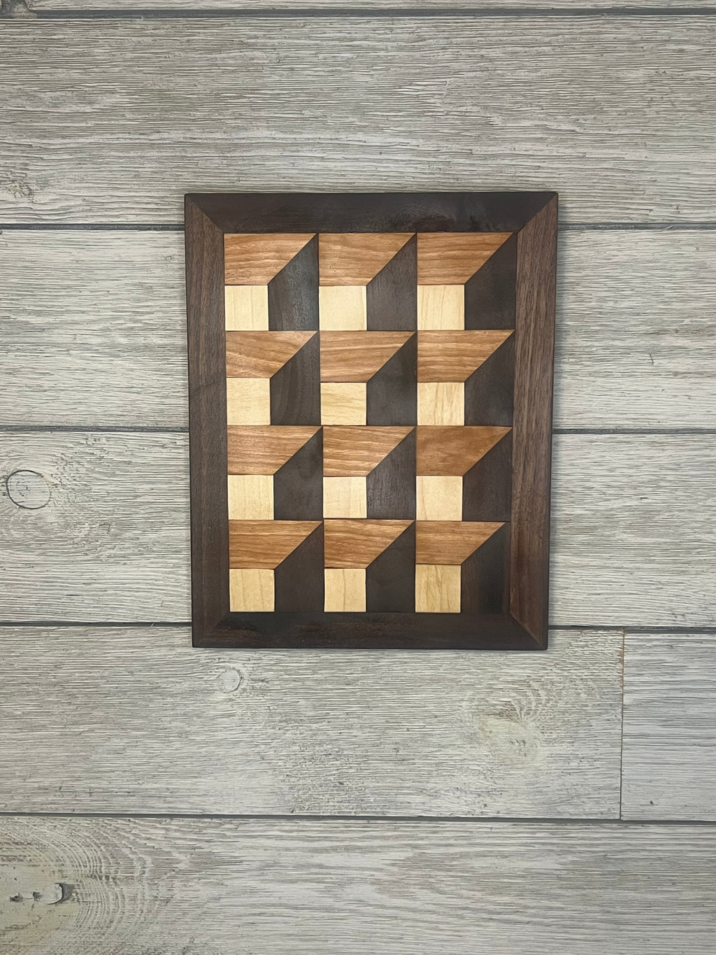 Dark Walnut, Maple & Cherry 3D Wall Art