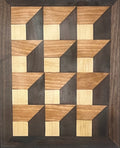 Dark Walnut, Maple & Cherry 3D Wall Art