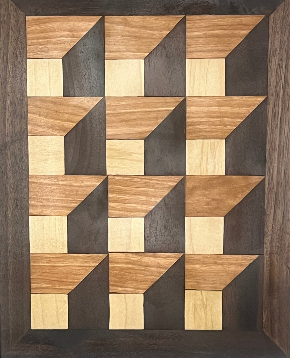 Dark Walnut, Maple & Cherry 3D Wall Art