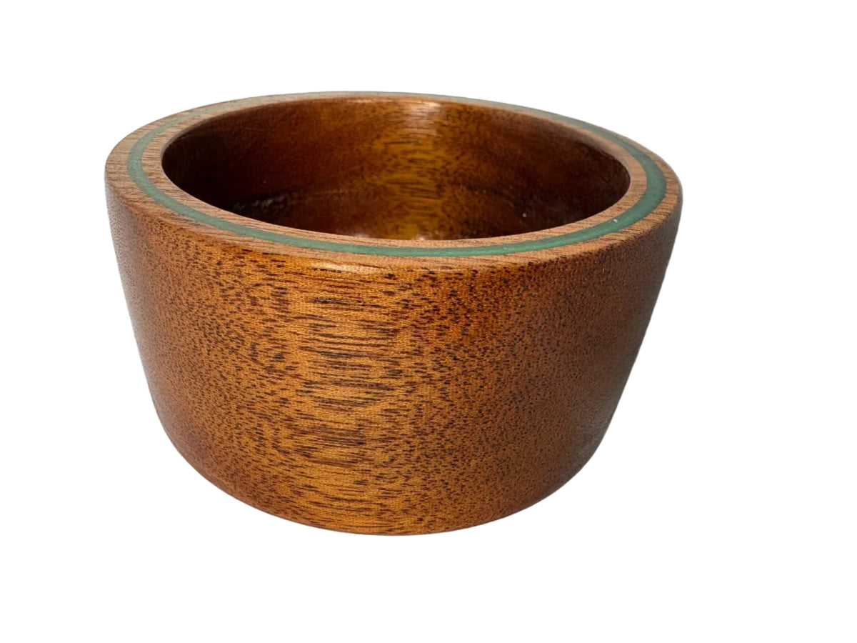 Small Mahogany Bowl with Epoxy Inlay