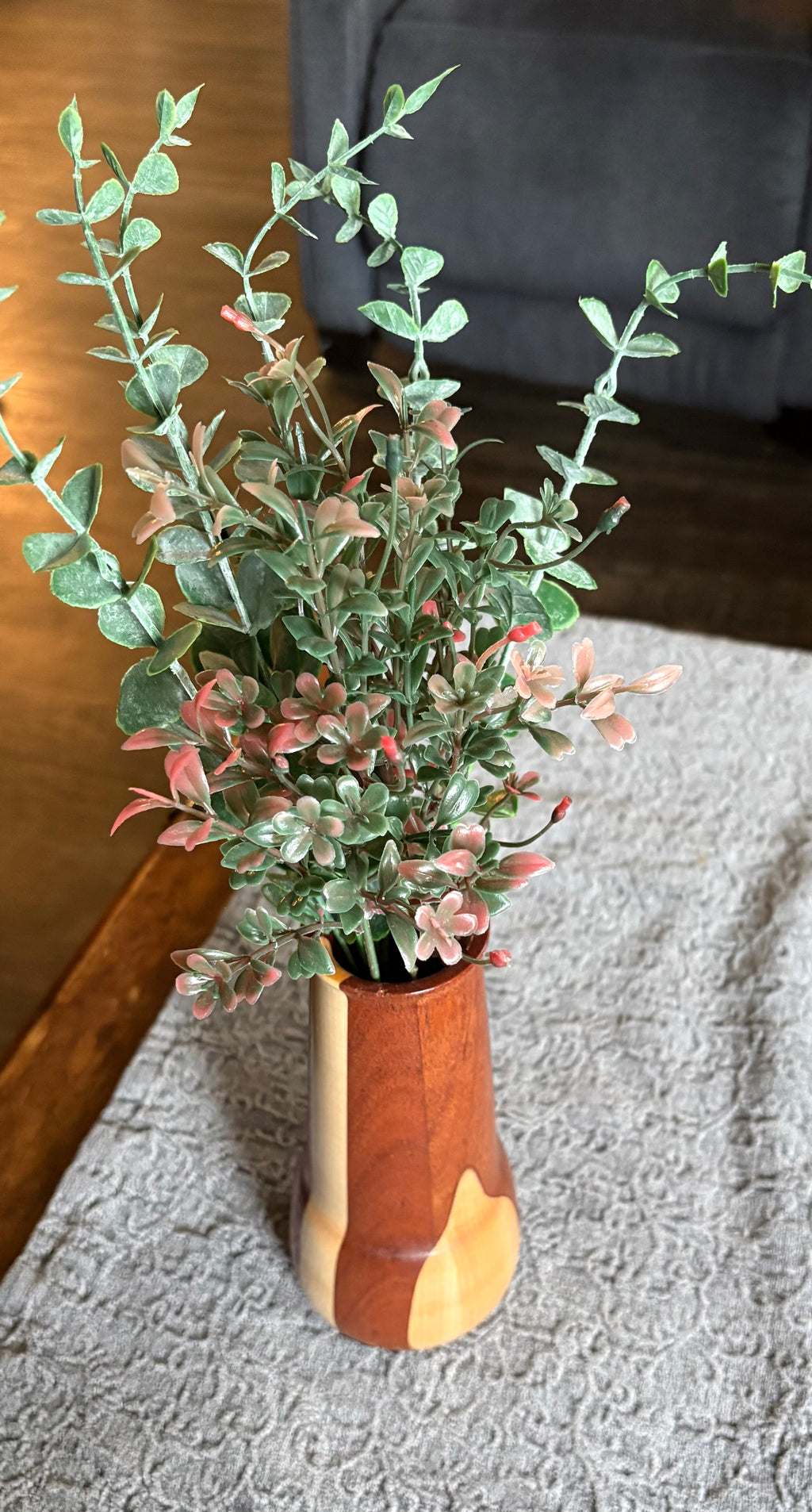 Small Maple & Mahogany Vase