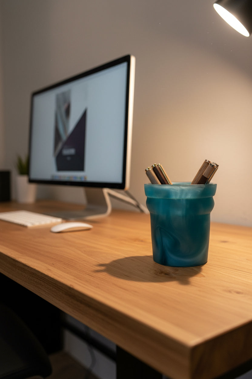 Blue-green Epoxy Pot
