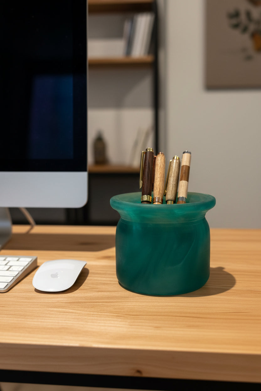 Emerald Green Epoxy Pot
