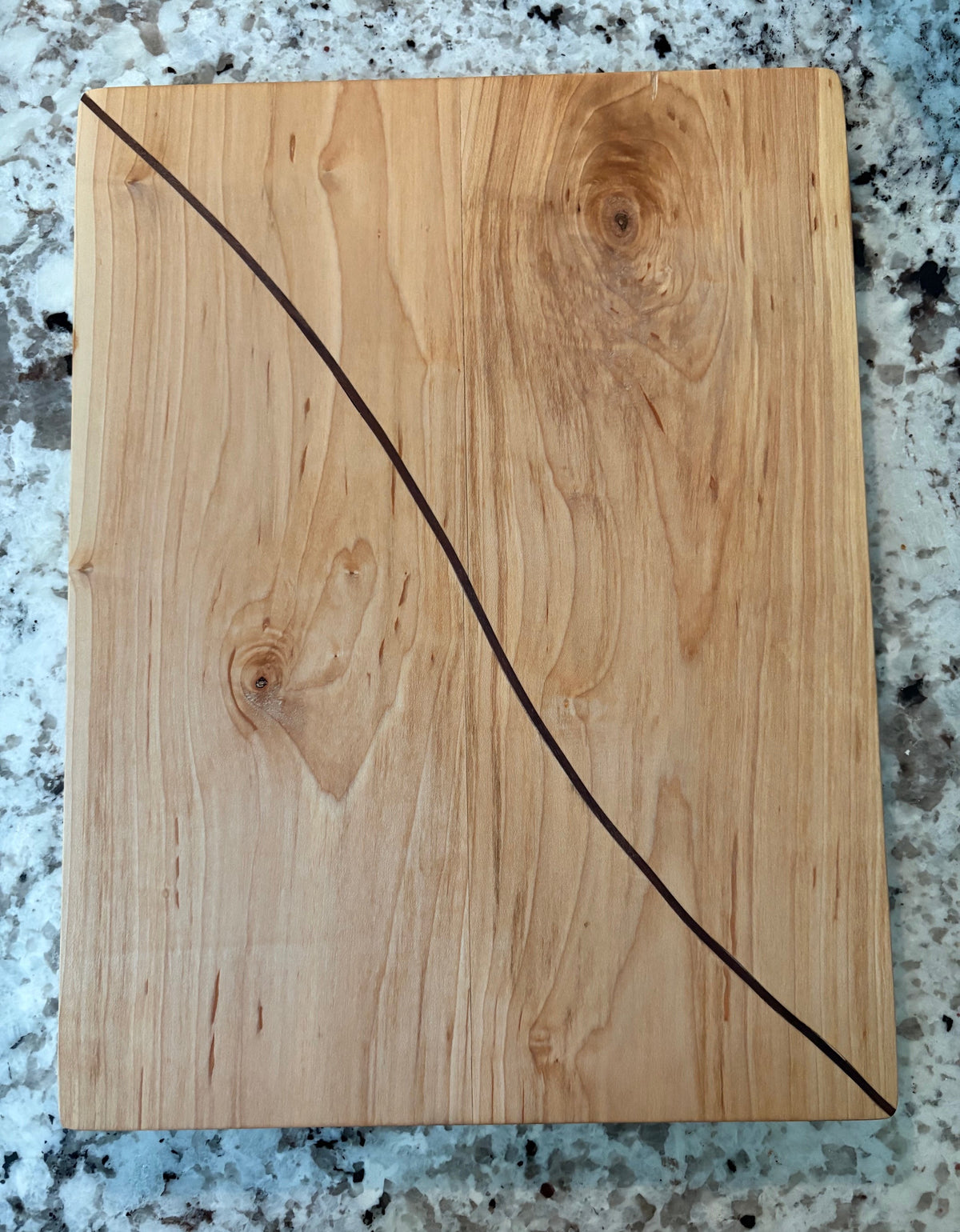Maple Cutting Board with Walnut Accent