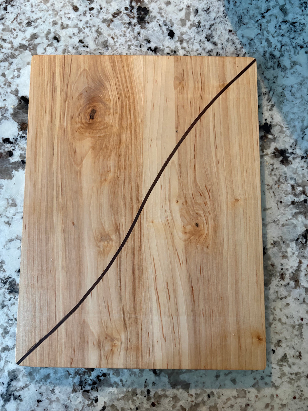 Maple Cutting Board with Walnut Accent