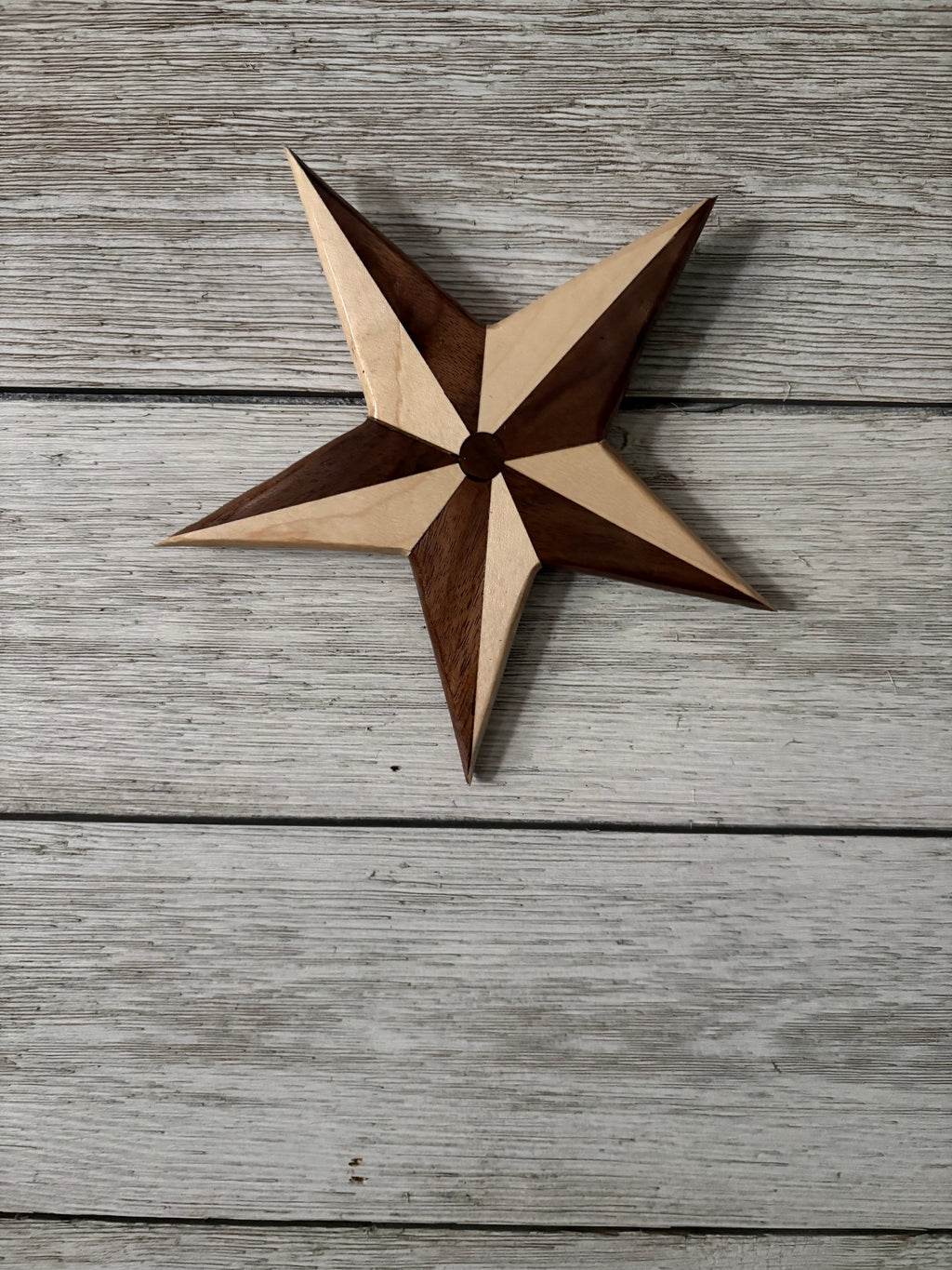Maple & Walnut Star Wall Art