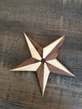 Maple & Walnut Star Wall Art