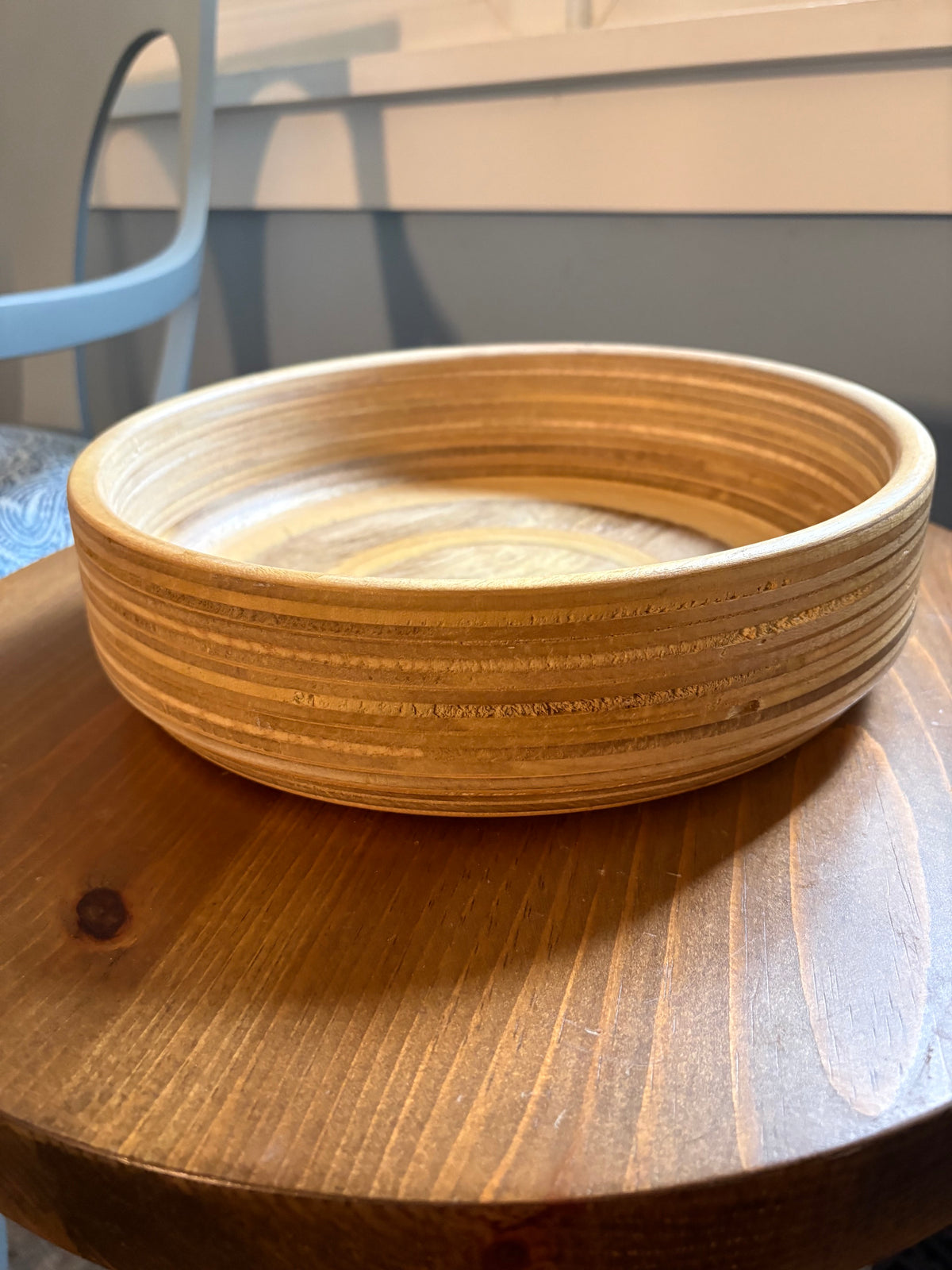 Large Hand turned Plywood Bowl