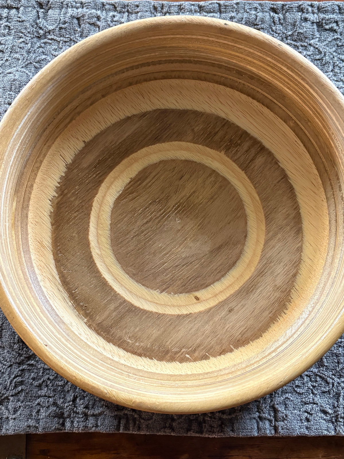 Large Hand turned Plywood Bowl