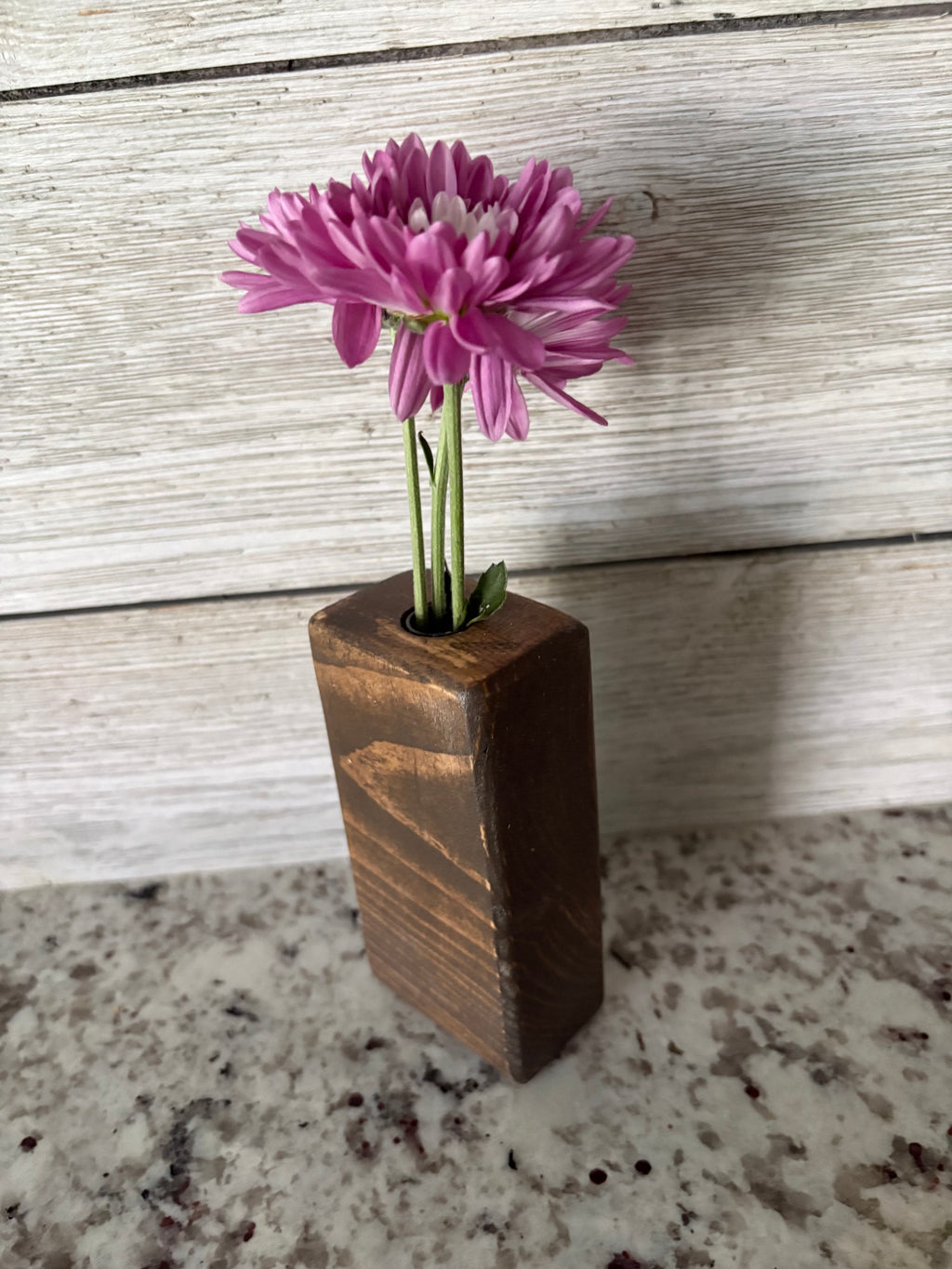 Floral Hand-Burned Pine Bud Vases
