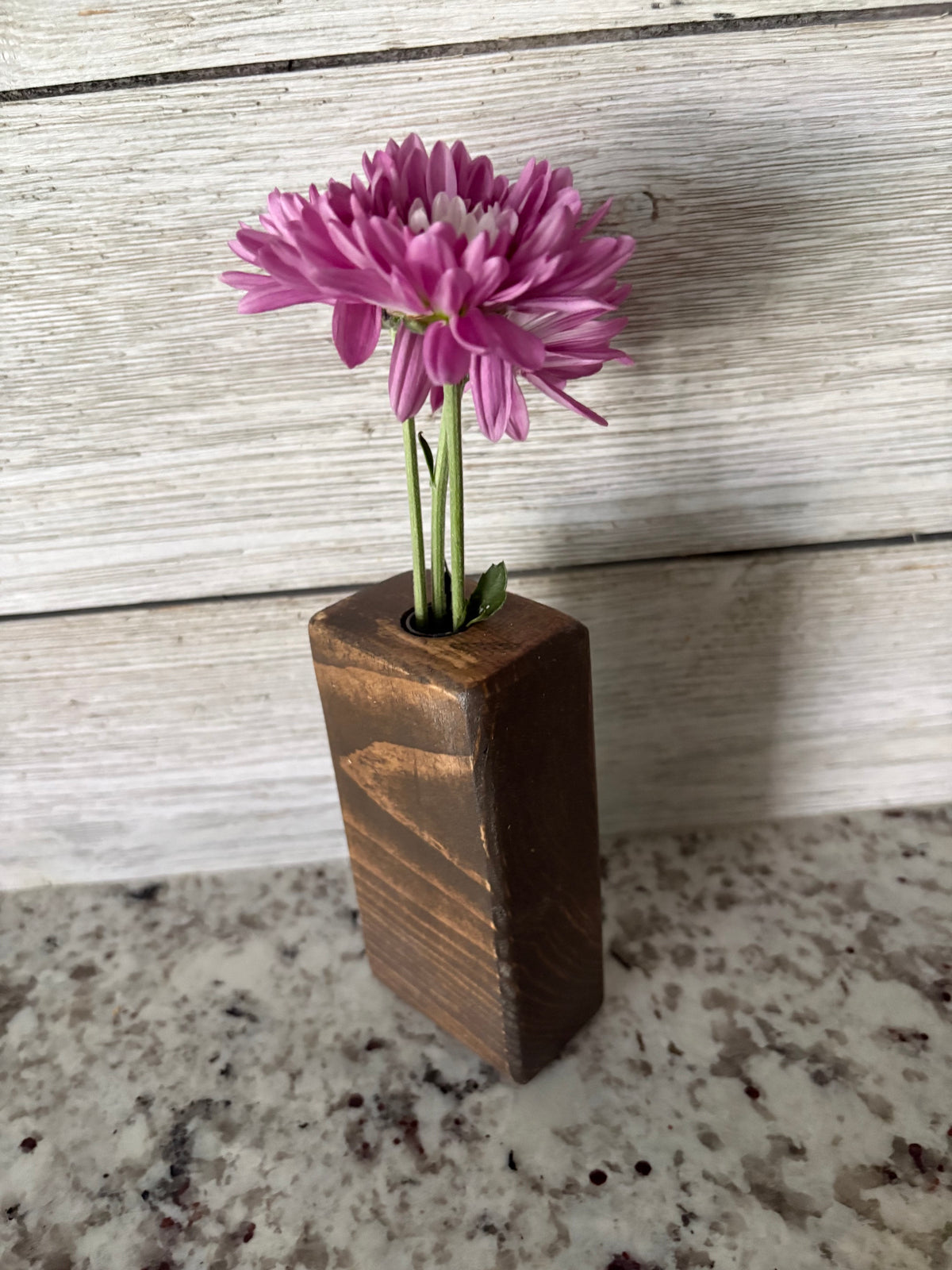 Floral Hand-Burned Pine Bud Vases