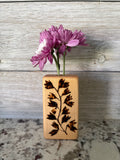 Hand-Burned Botanical & Wildlife Pine Bud Vases