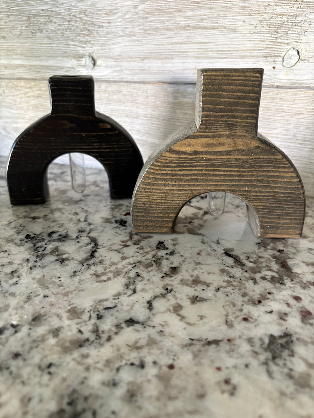Modern Arch Wooden Bud Vase