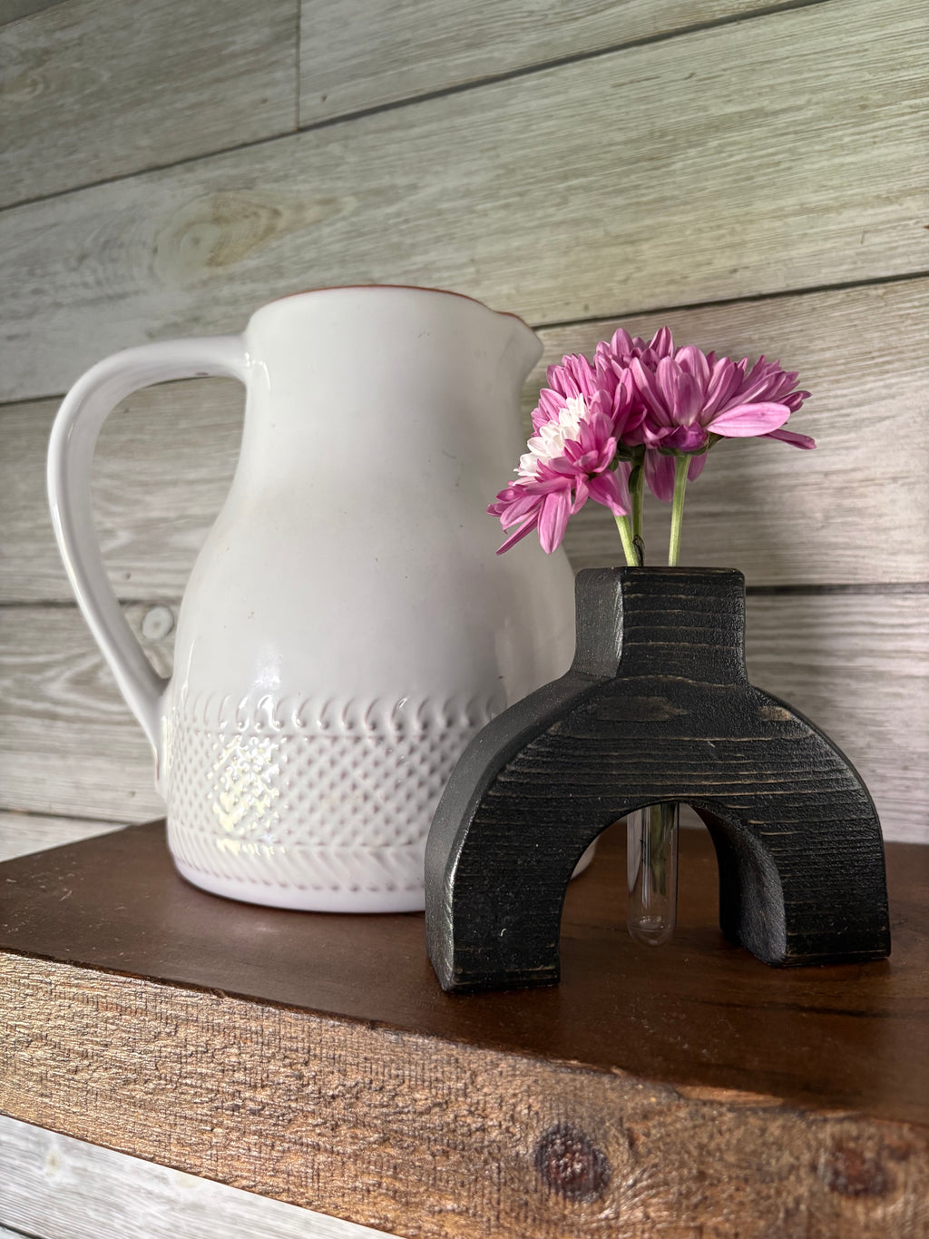 Modern Arch Wooden Bud Vase