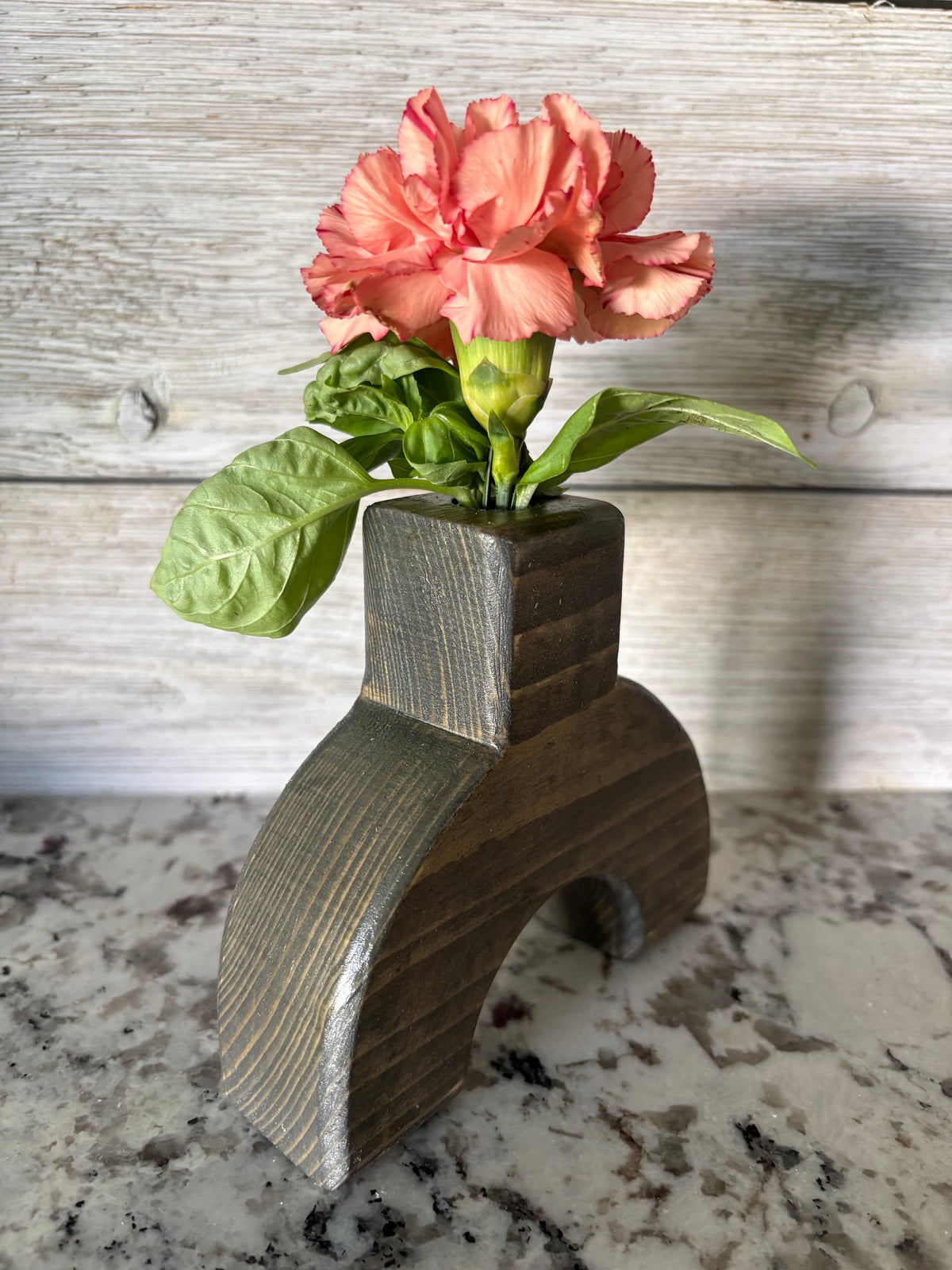 Modern Arch Wooden Bud Vase