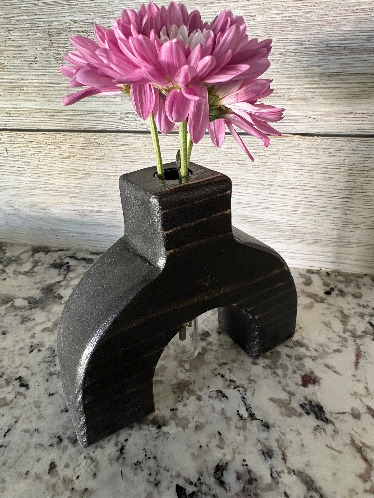 Modern Arch Wooden Bud Vase