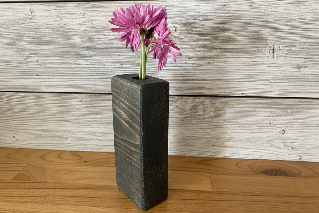 Floral Stenciled Bud Vases