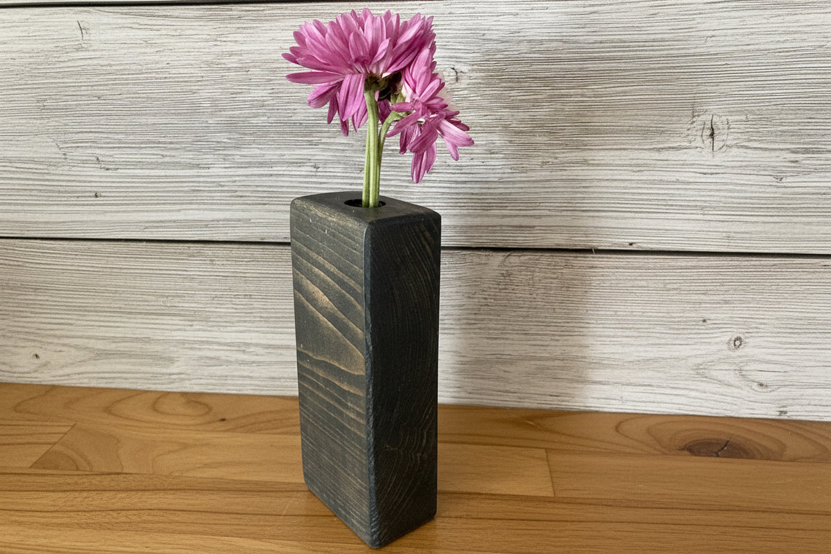 Floral Stenciled Bud Vases
