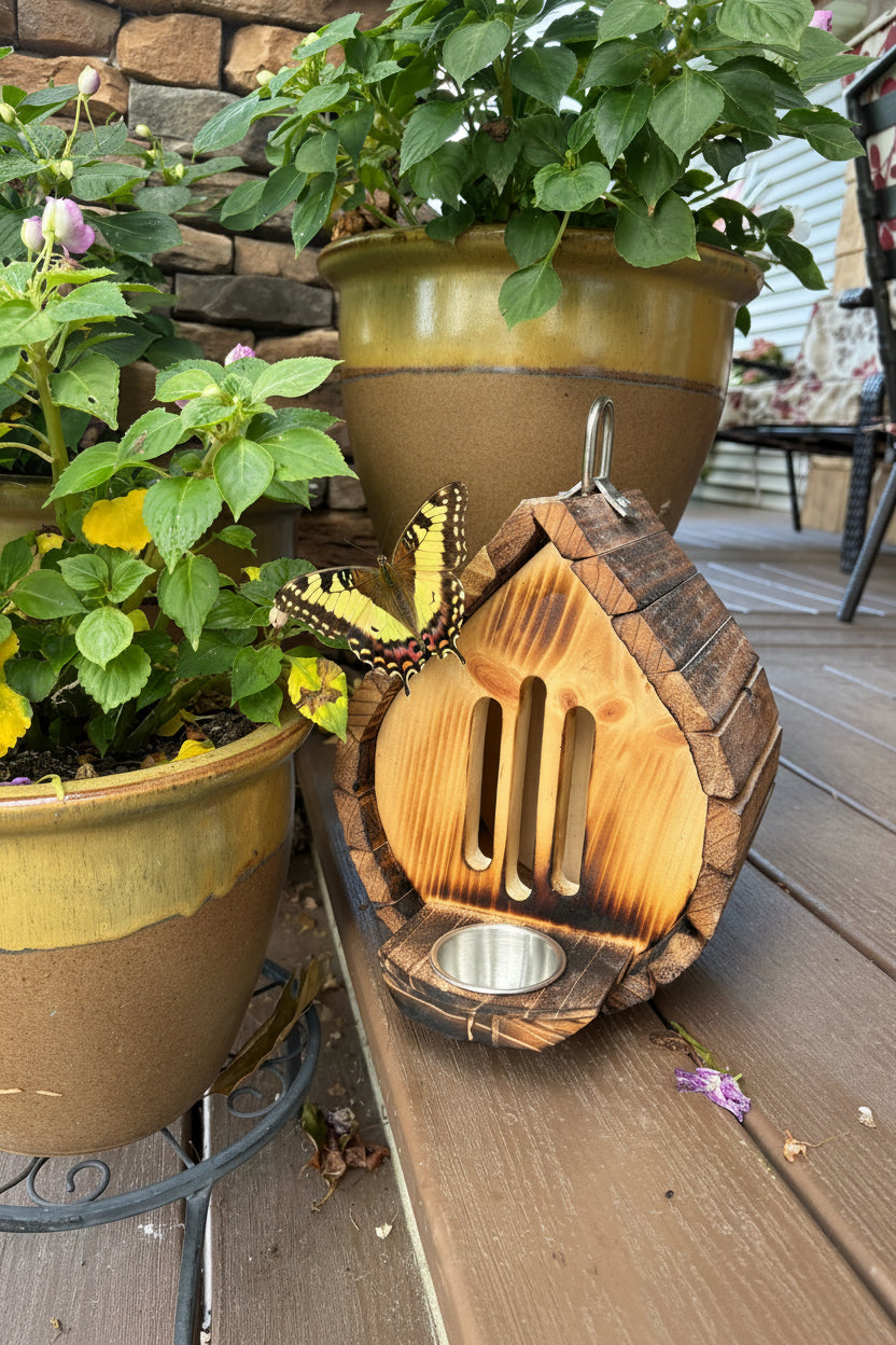 Handcrafted Cedar Butterfly House